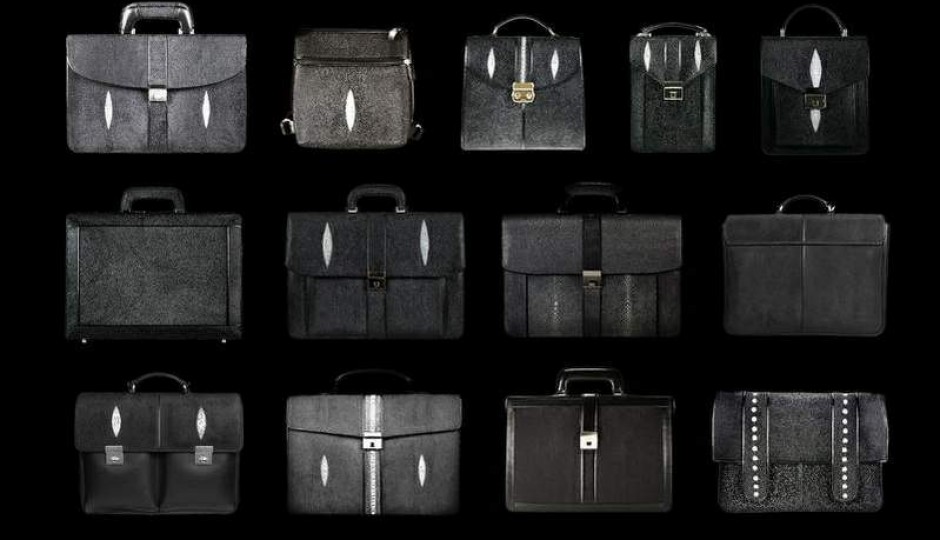 Exclusive Briefcases Mix Stingray 02 Polished SandedA